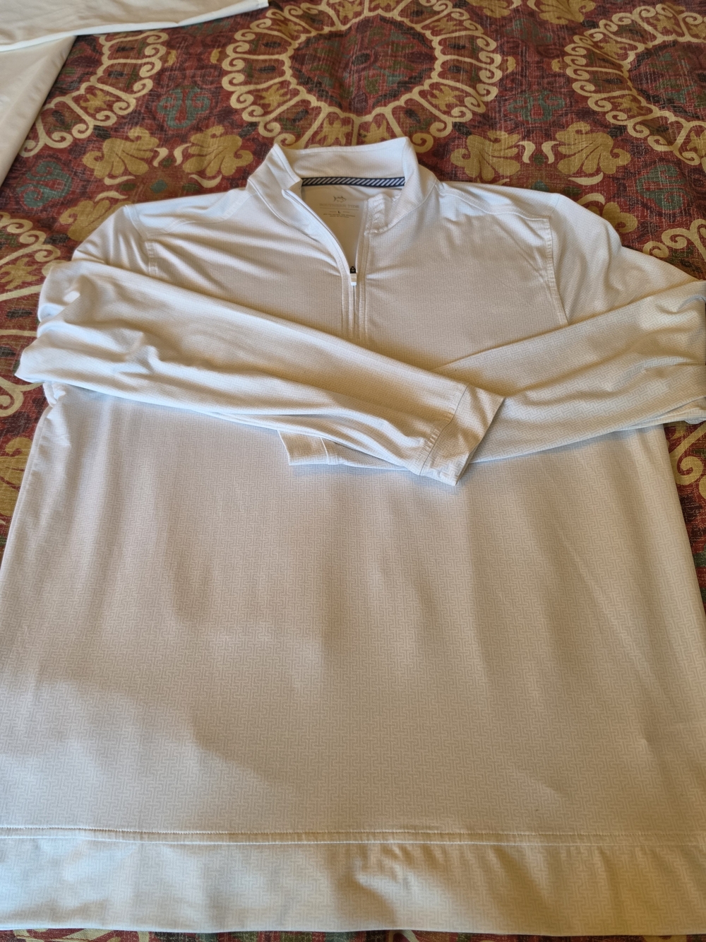 Men's Southern Tide Lightweight Half-Zip Sweater Pullover - White